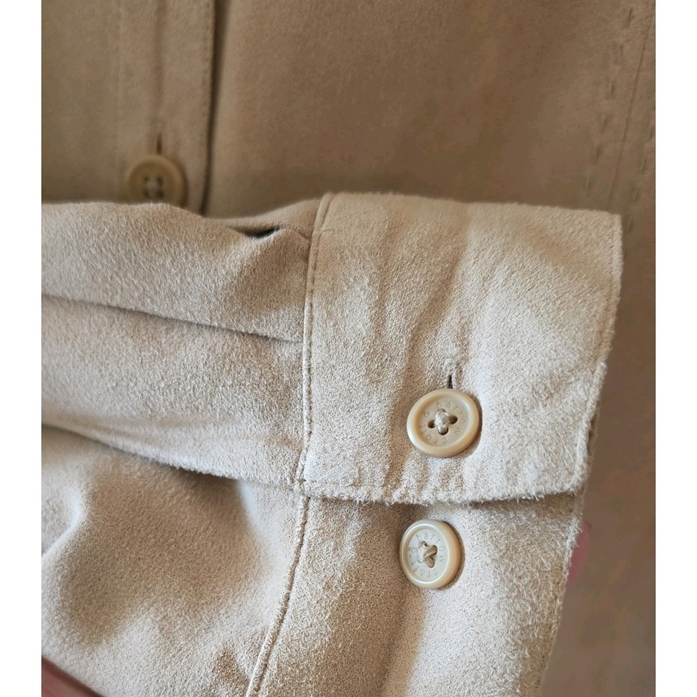 Croft And Barrow Women's Size XL Beige Collared Button Down Shirt Blouse - Picture 2 of 8
